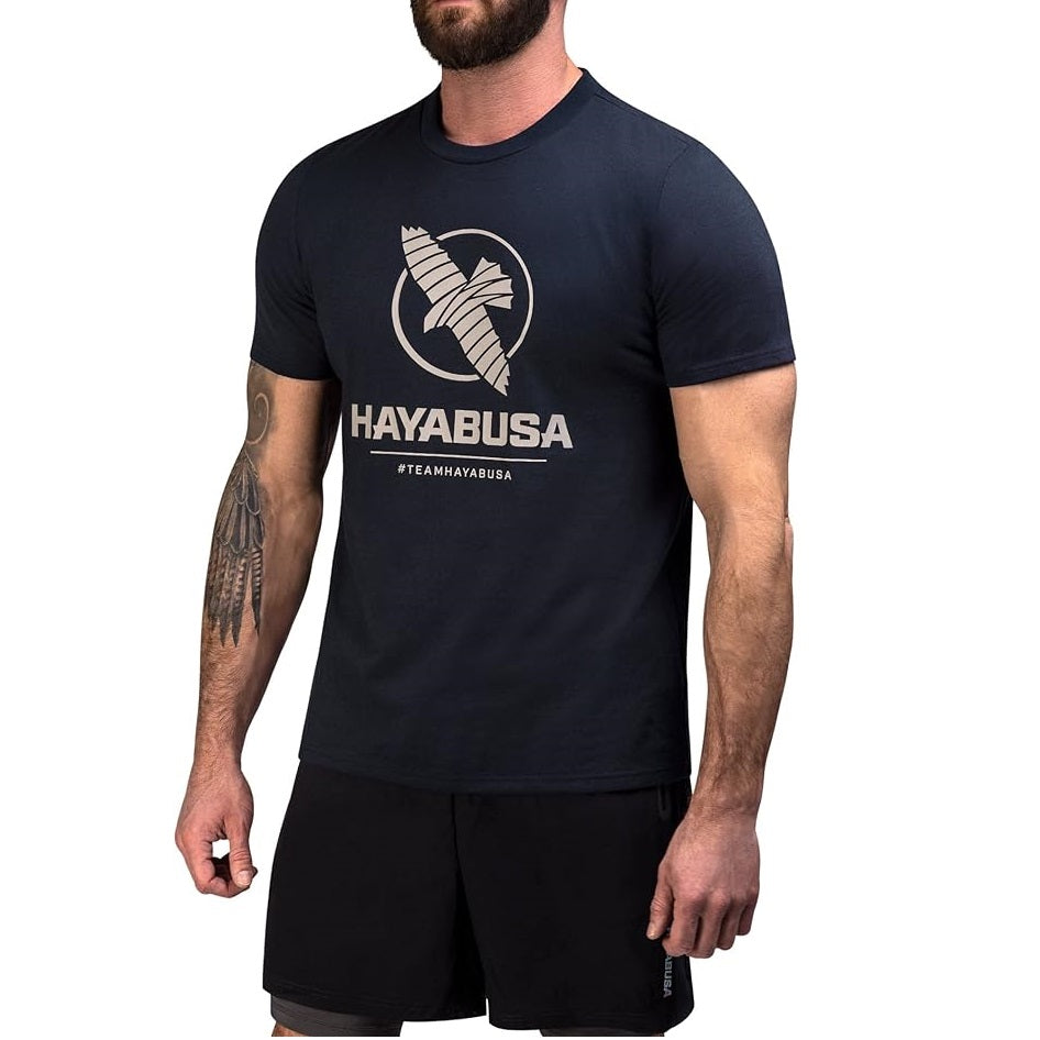HAYABUSA MENS VIP T-SHIRT MIDNIGHT FRONT SIDE