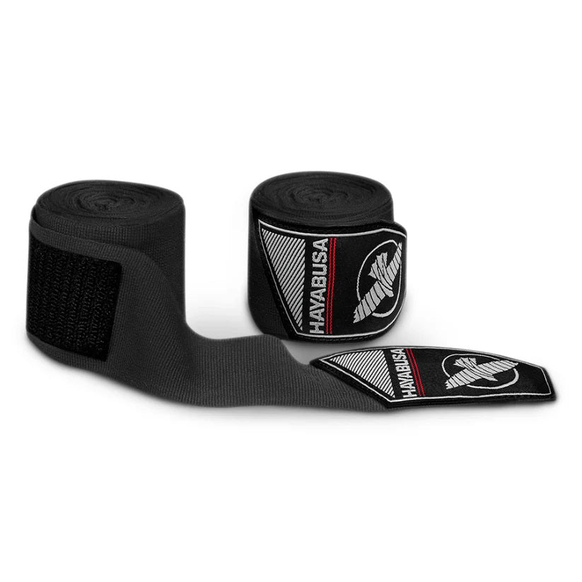 HAYABUSA PERFECT STRETCH HAND WRAPS BLACK LEFT SIDE