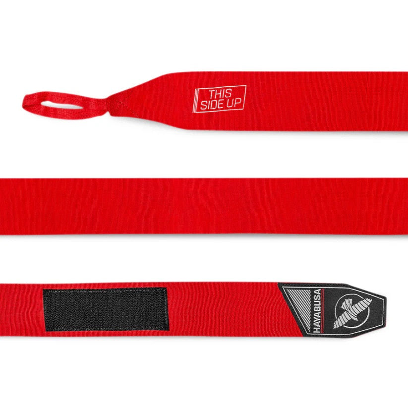 HAYABUSA PERFECT STRETCH YOUTH HAND WRAPS RED LEFT SIDE