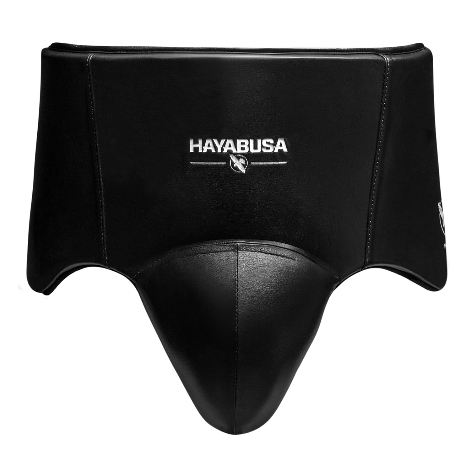 HAYABUSA PRO BOXING GROIN PROTECTOR BLACK FRONT SIDE