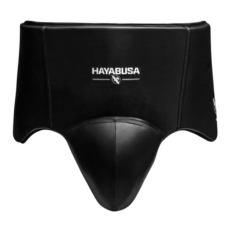 HAYABUSA PRO BOXING GROIN PROTECTOR BLACK FRONT SIDE