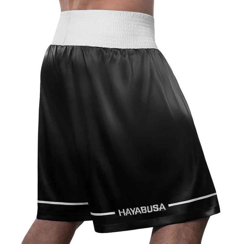 HAYABUSA PRO BOXING SHORTS BLACK BACK SIDE