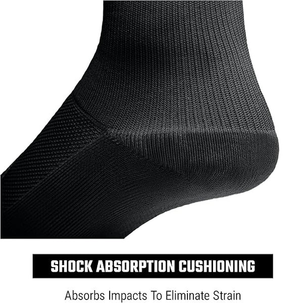 HAYABUSA PRO BOXING SOCKS BLACK GREY BACK SIDE