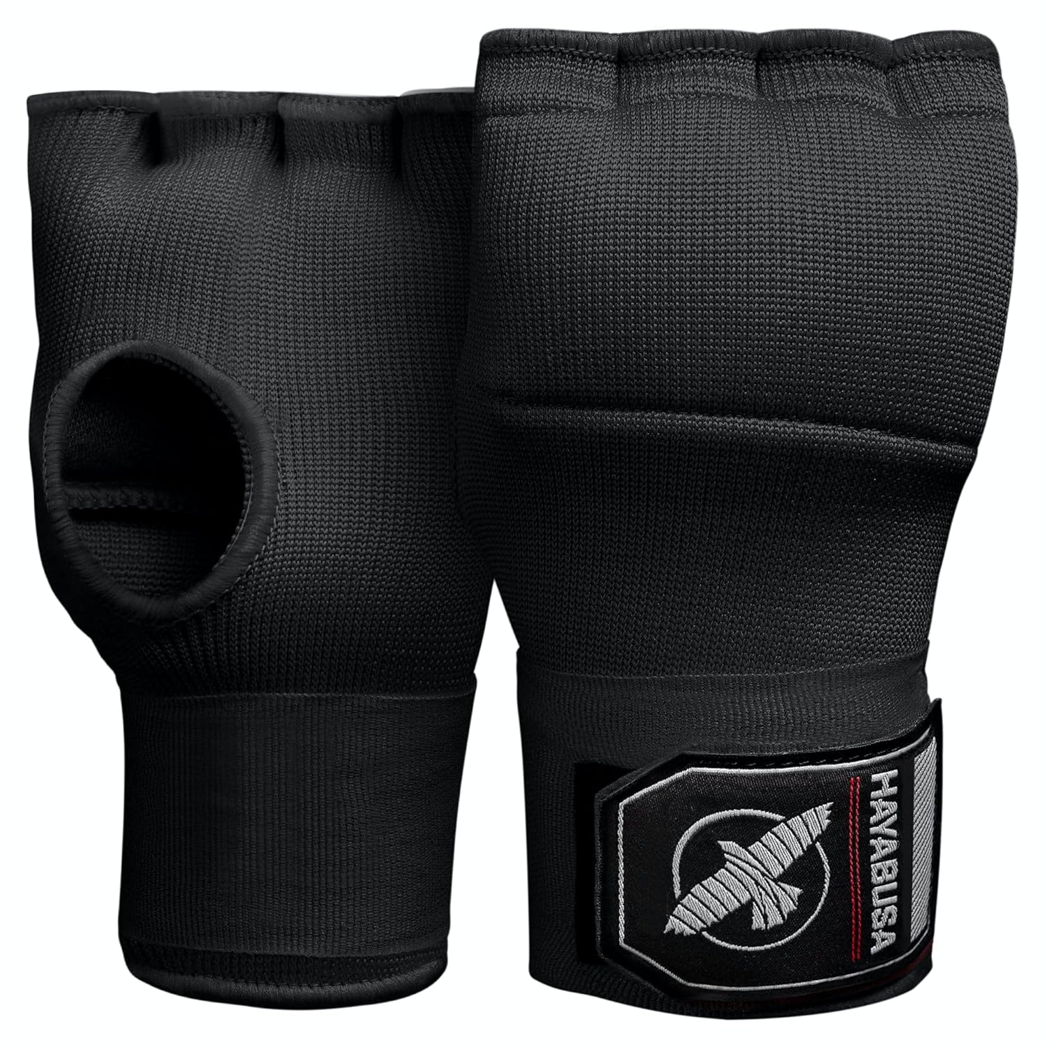HAYABUSA QUICK GEL HAND WRAPS BLACK FRONT SIDE