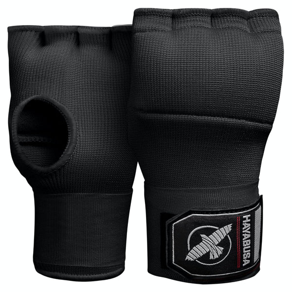 HAYABUSA QUICK GEL HAND WRAPS BLACK FRONT SIDE