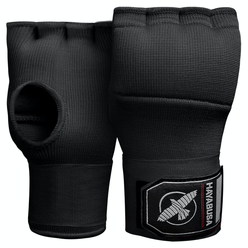 HAYABUSA QUICK GEL HAND WRAPS BLACK FRONT SIDE