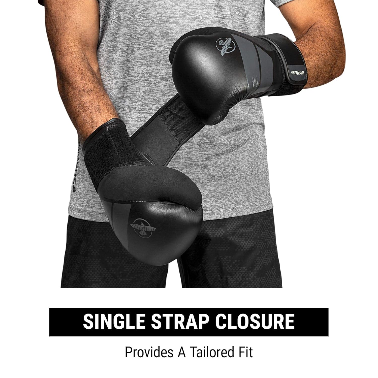 HAYABUSA S4 BOXING GLOVES BLACK LEFT SIDE