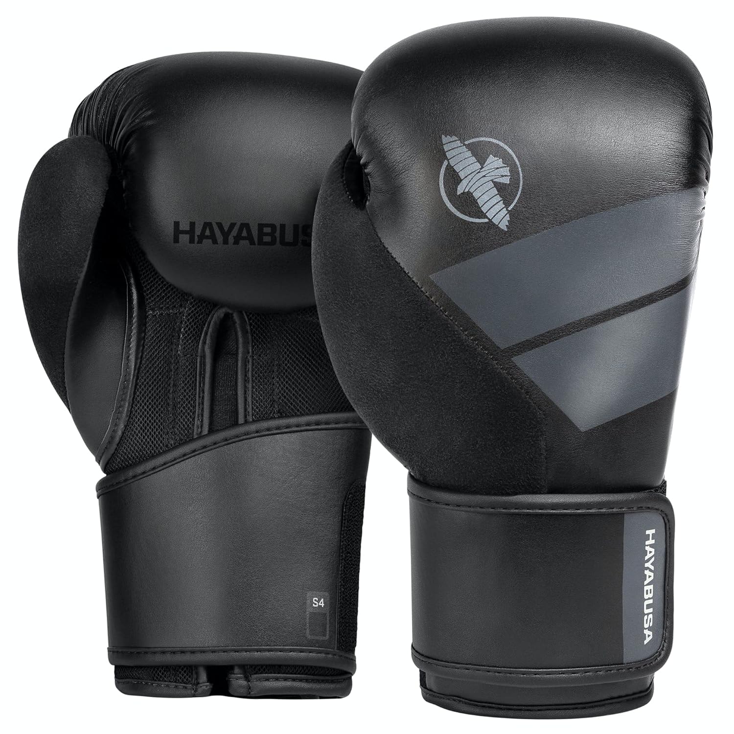 HAYABUSA S4 YOUTH BOXING GLOVES BLACK FRONT SIDE