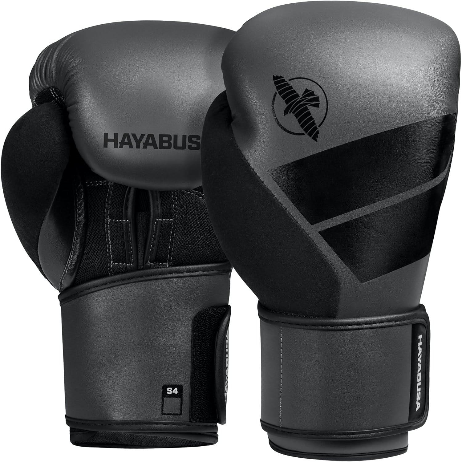 HAYABUSA S4 YOUTH BOXING GLOVES CHARCOAL FRONT SIDE