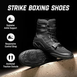 HAYABUSA STRIKE BOXING SHOES BLACK LEFT SIDE