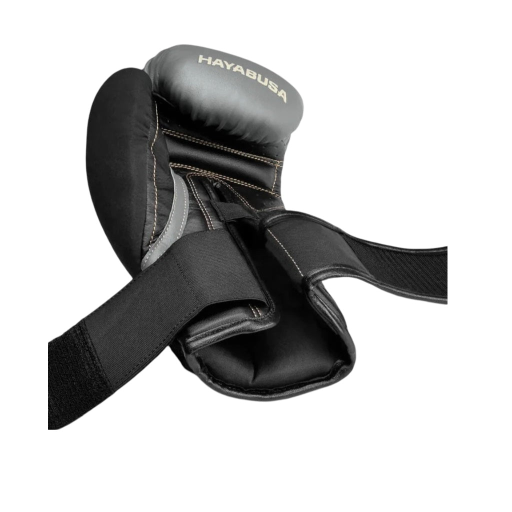 HAYABUSA T3 BOXING GLOVES CHARCOAL BLACK RIGHT SIDE