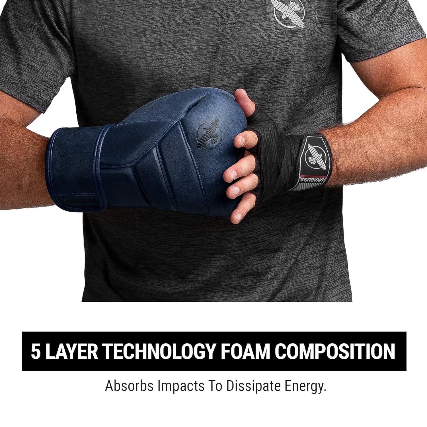 HAYABUSA T3 LX BOXING GLOVES INDIGO RIGHT SIDE