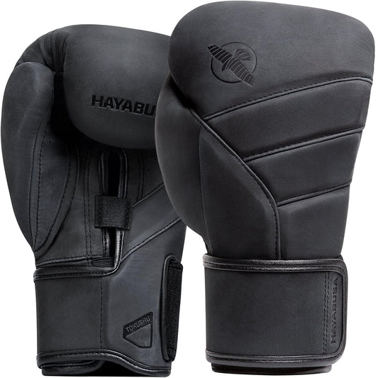 HAYABUSA T3 LX BOXING GLOVES OBSIDIAN FRONT SIDE