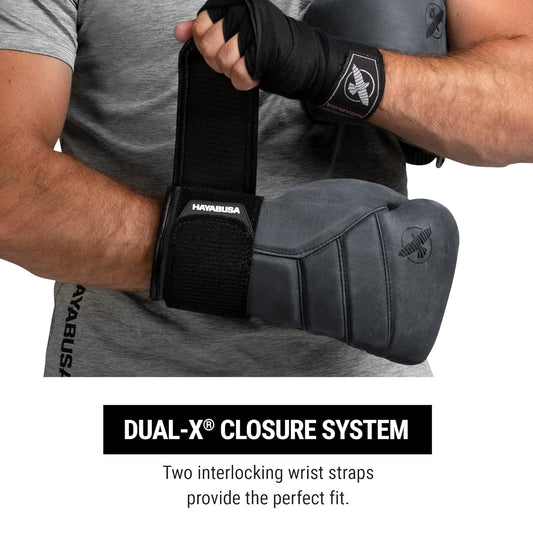HAYABUSA T3 LX BOXING GLOVES OBSIDIAN LEFT SIDE
