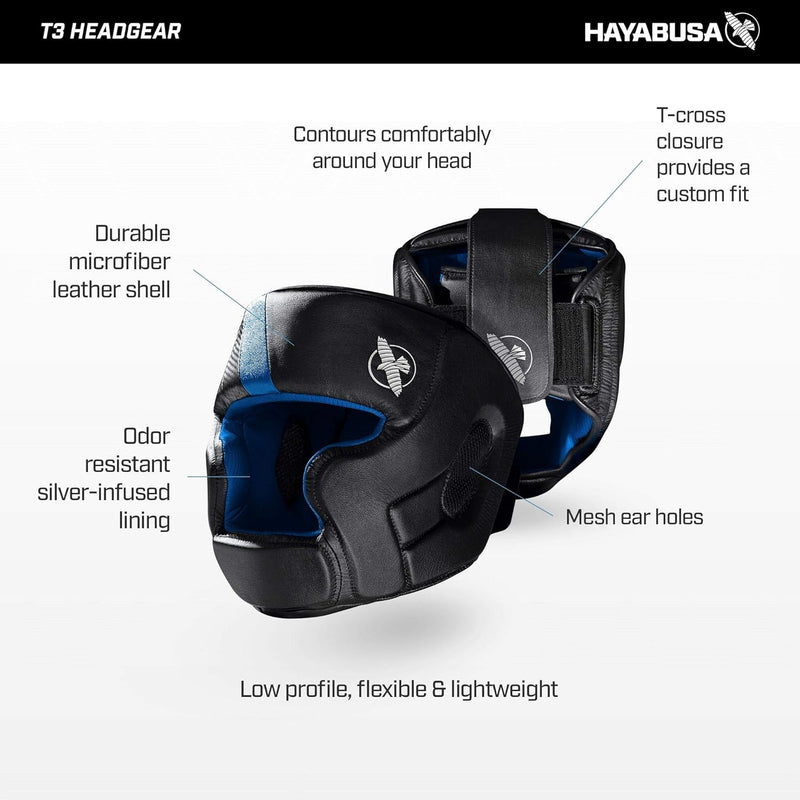 HAYABUSA T3 MMA HEADGEAR BLACK RIGHT SIDE