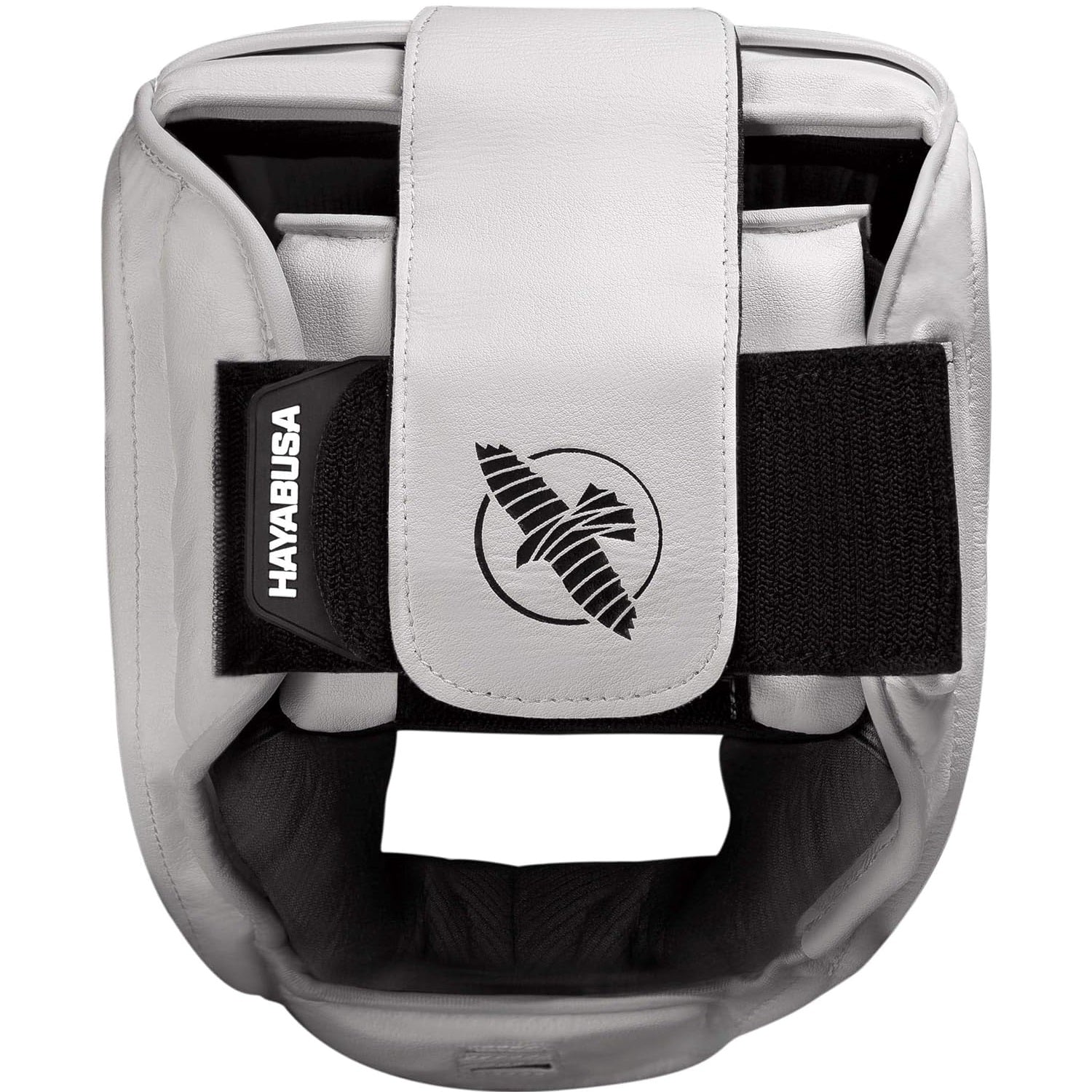 HAYABUSA T3 MMA HEADGEAR WHITE BLACK TOP SIDE