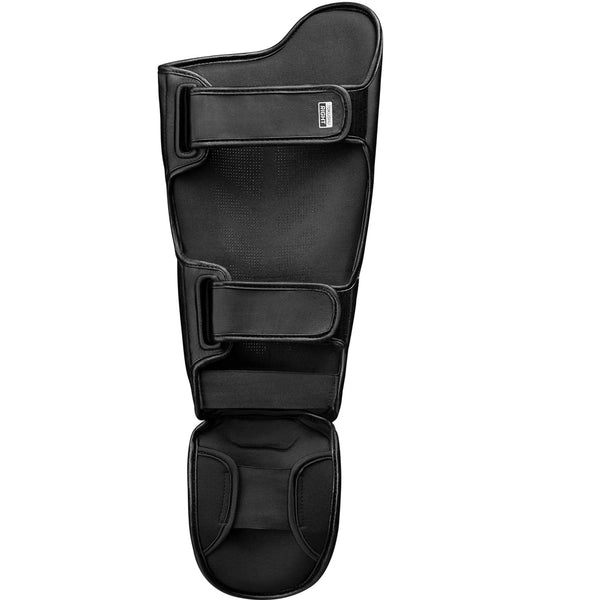 HAYABUSA T3 STRIKING SHIN GUARDS BLACK BACK SIDE