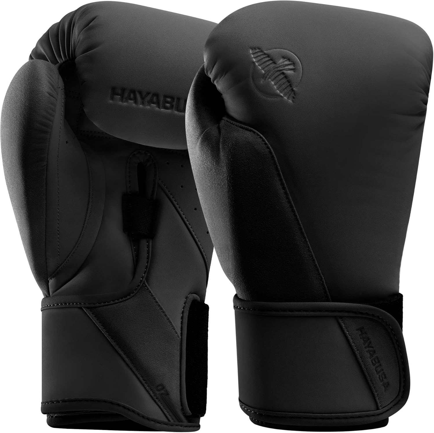 HAYABUSA T360 BOXING GLOVES BLACK FRONT SIDE