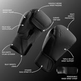 HAYABUSA T360 BOXING GLOVES BLACK RIGHT SIDE