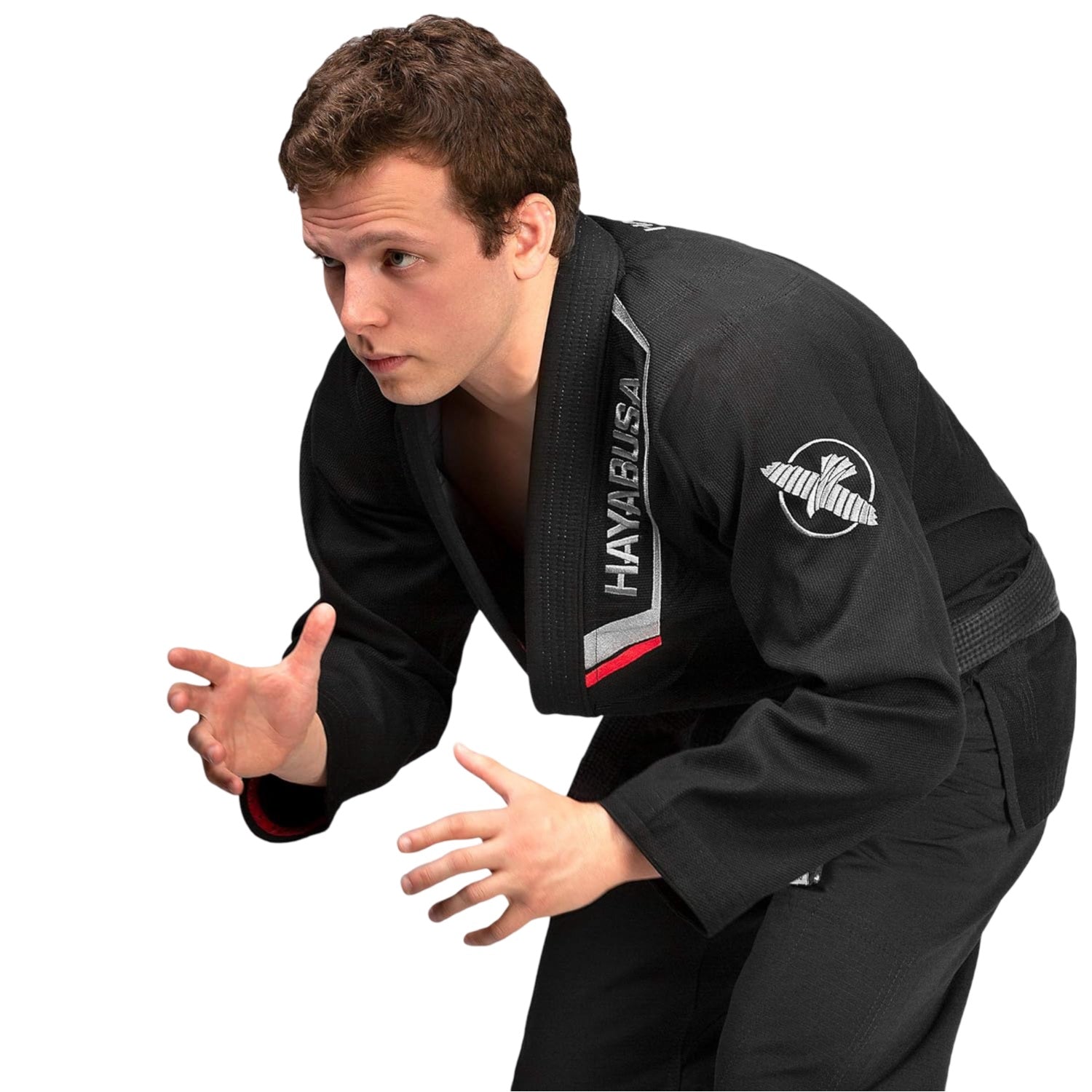 HAYABUSA ULTRA-LIGHTWEIGHT JIU JITSU GI BLACK RIGHT SIDE