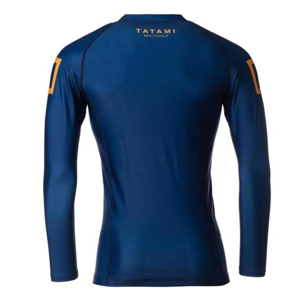 KATAKANA LONG SLEEVE RASH GUARD NAVY BACK SIDE