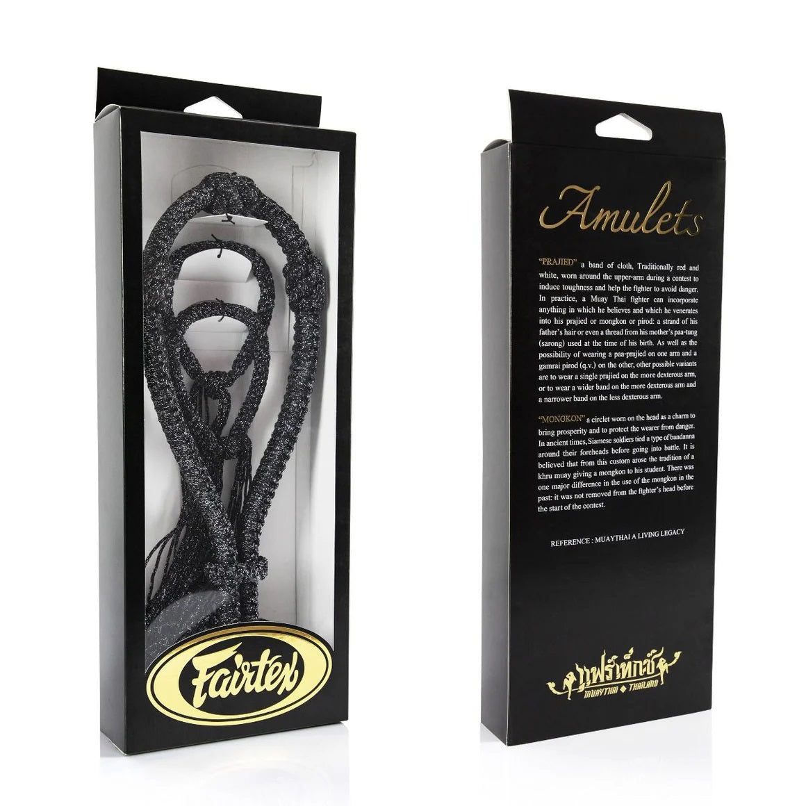MK6 FAIRTEX MONGKOL AND ARMBAND BLACK FRONT SIDE