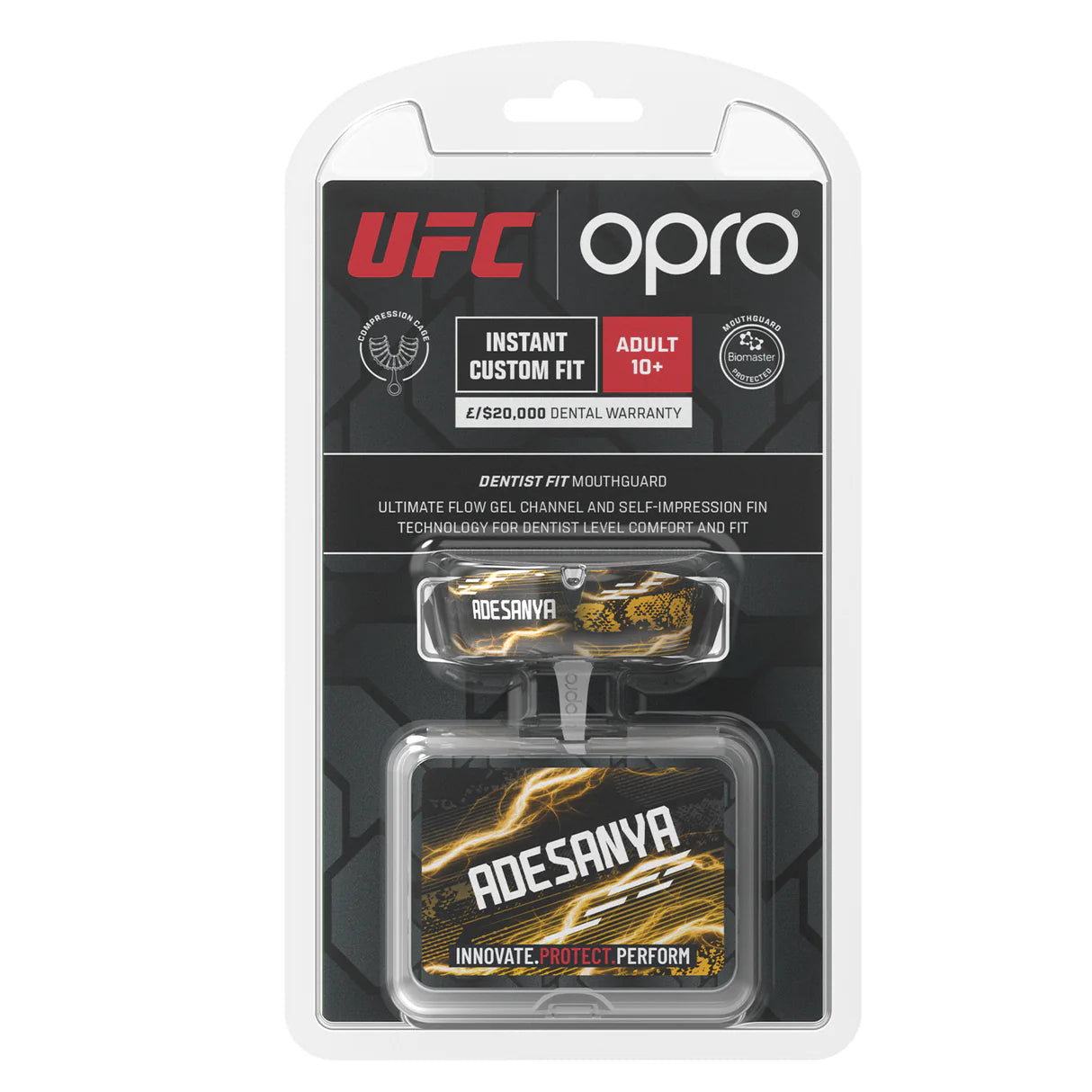 OPRO Instant Custom Fit UFC Mouthguard – Israel Adesanya “The Last Stylebender” Edition