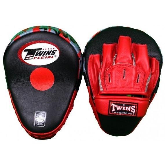 PML 10 PUNCHING MITTS BLACK RED FRONT SIDE