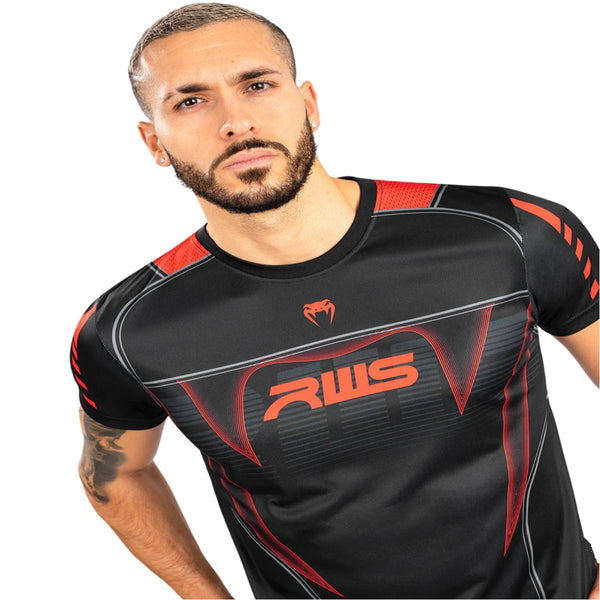 RWS X VENUM DRY TECH T-SHIRT BLACK FRONT SIDE
