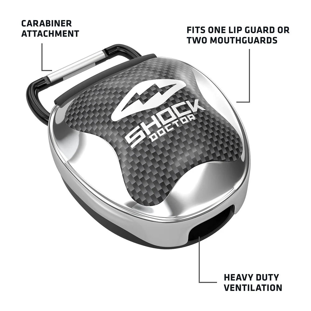 SD MOUTHGUARD CASE CHROME SILVER LEFT SIDE