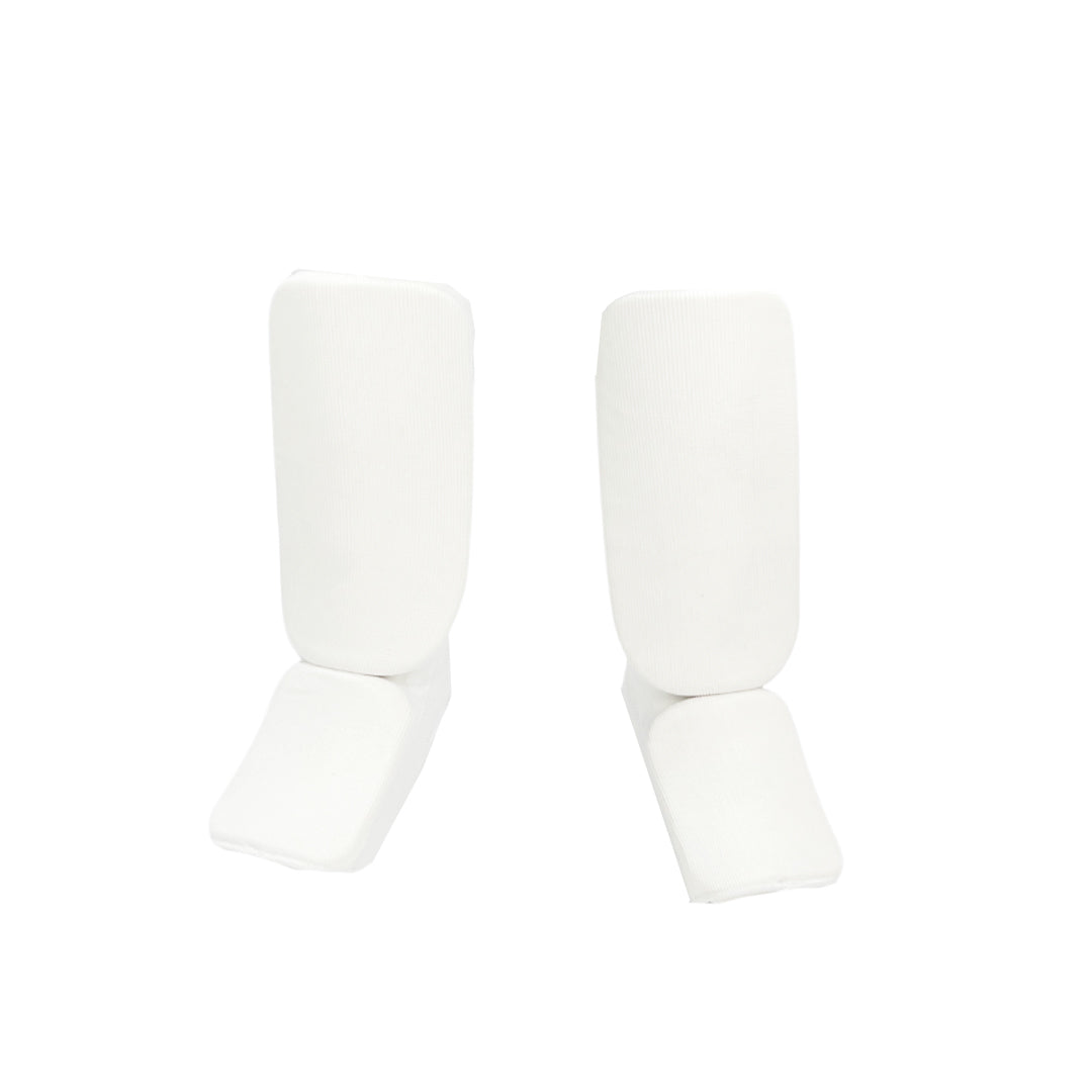 SHIN AND INSTEP GUARD WHITE FRONT SIDE