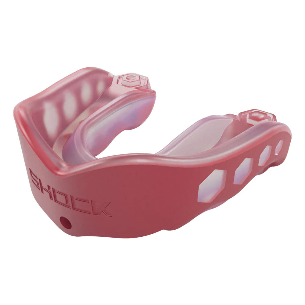 SHOCK DOCTOR GEL MAX CONVERTIBLE STRAP MAROON ADULT LEFT SIDE