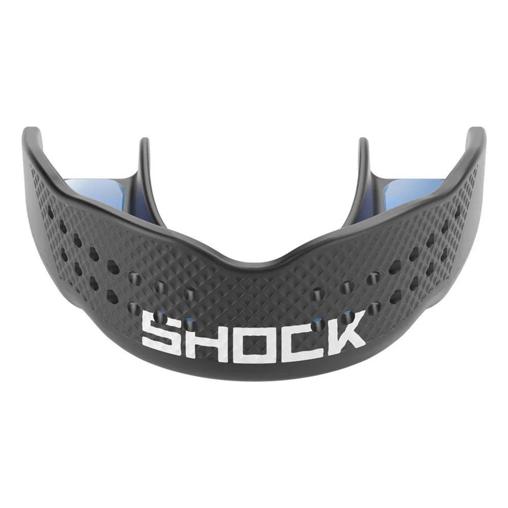 SHOCK DOCTOR TRASH TALKER MOUTHGUARD BLACK ADULT FRONT SIDE