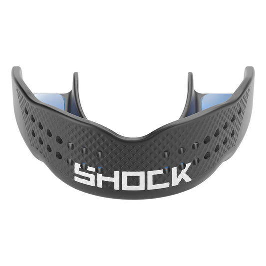 SHOCK DOCTOR TRASH TALKER MOUTHGUARD BLACK ADULT FRONT SIDE