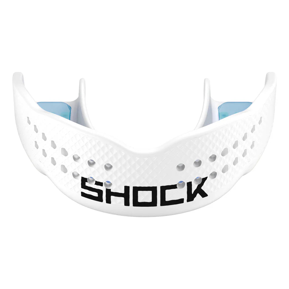 SHOCK DOCTOR TRASH TALKER MOUTHGUARD WHITE ADULT WHITE FRONT SIDE