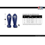SP5 COMPETITION SHIN PADS BLACK SIZE CHART