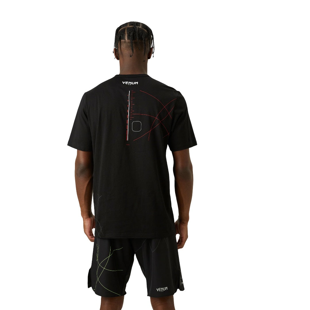 TACTICAL XT T-SHIRT BLACK FIRE RED BACK SIDE