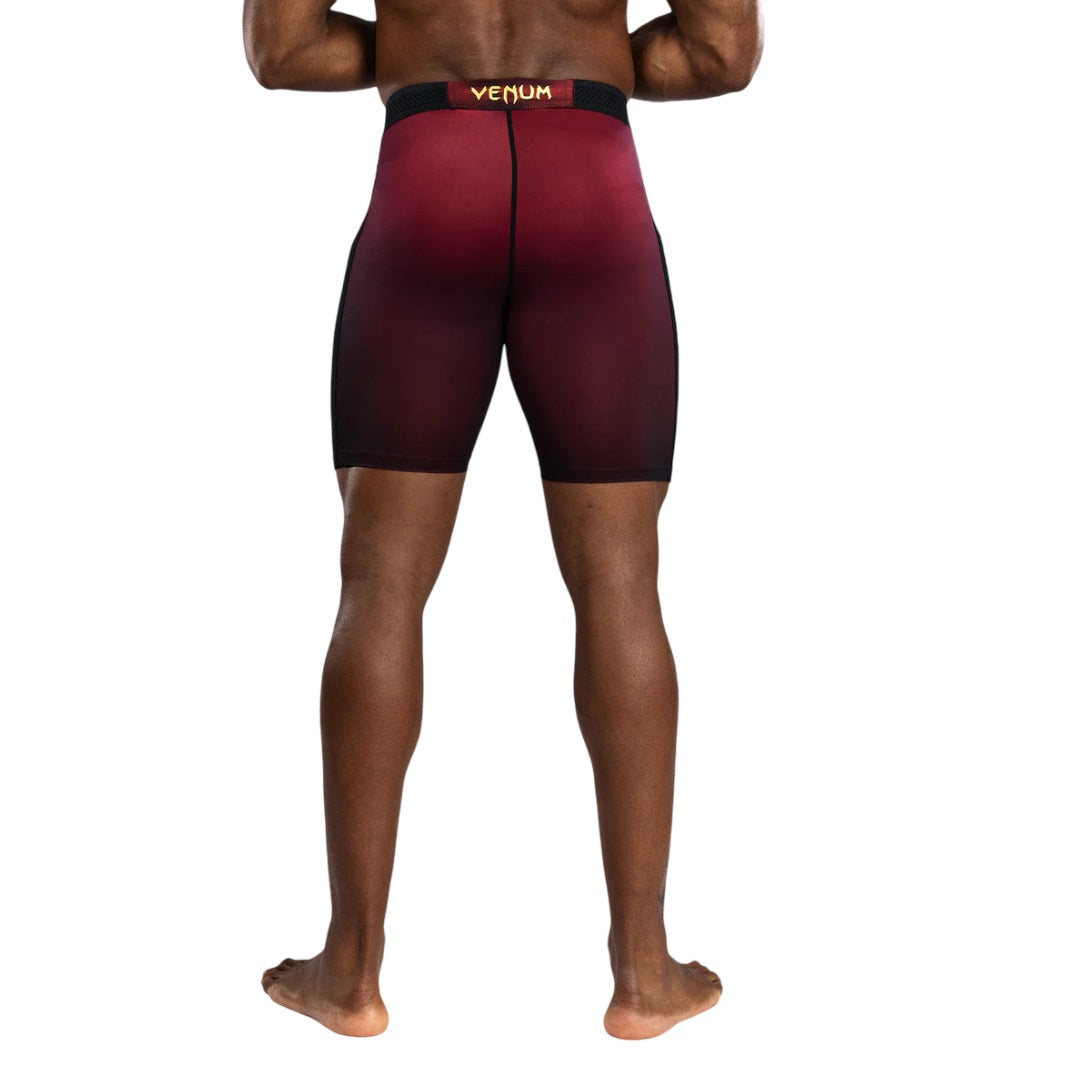 TACTICAL XT VALE TUDO SHORTS BLACK BURGUNDY GOLD BACK SIDE