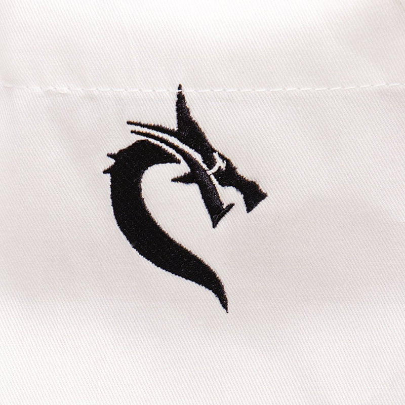 TATSU KARATE UNIFORM BLACK DRAGON LEFT SIDE