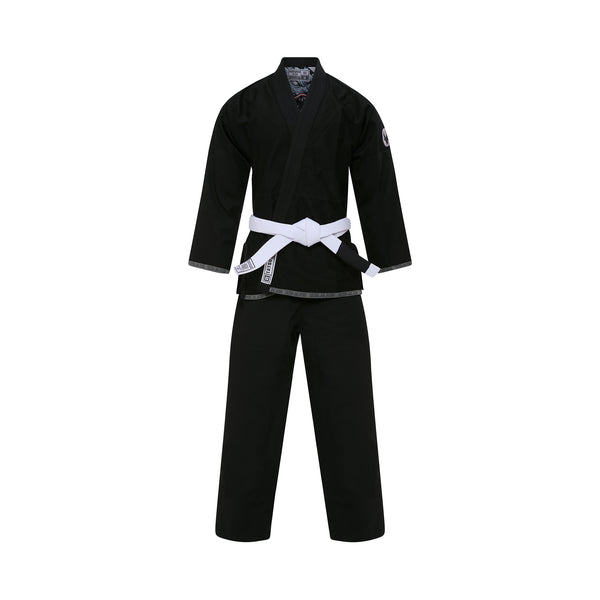 TATSU LEVE BJJ GI KIDS BLACK FRONT SIDE