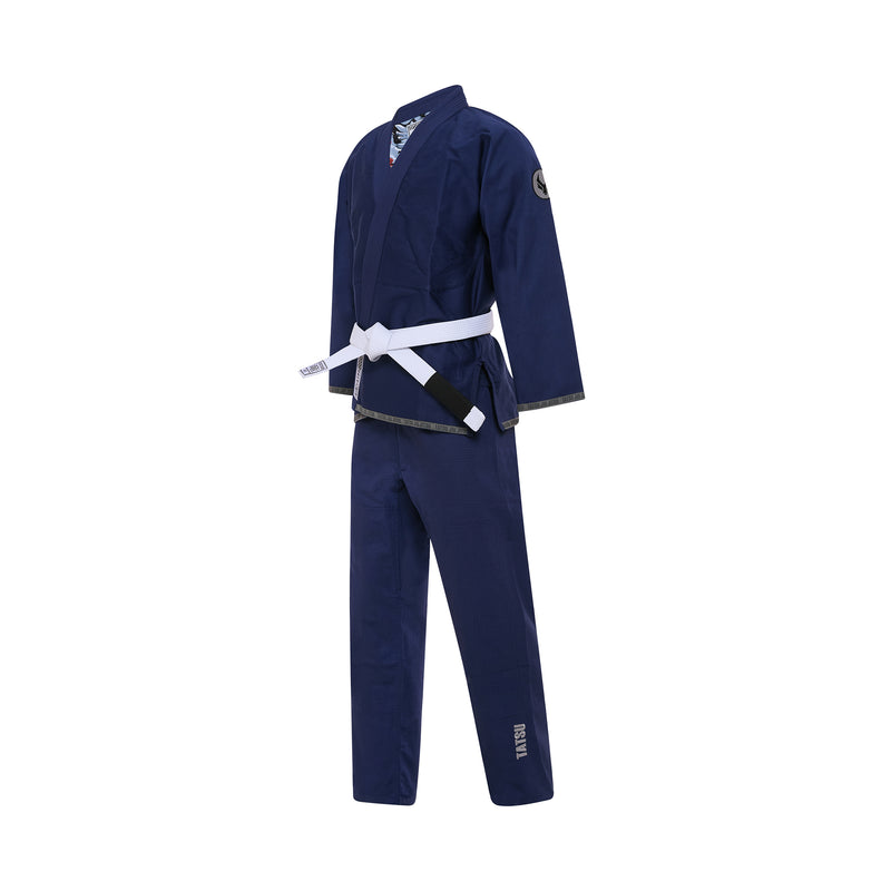 TATSU LEVE BJJ GI KIDS NAVY LEFT SIDE