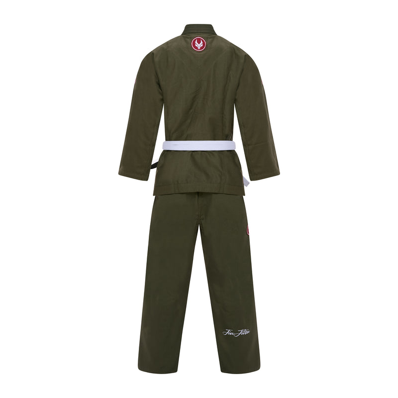 TATSU RONIN BJJ GI KHAKHI GREEN BACK SIDE