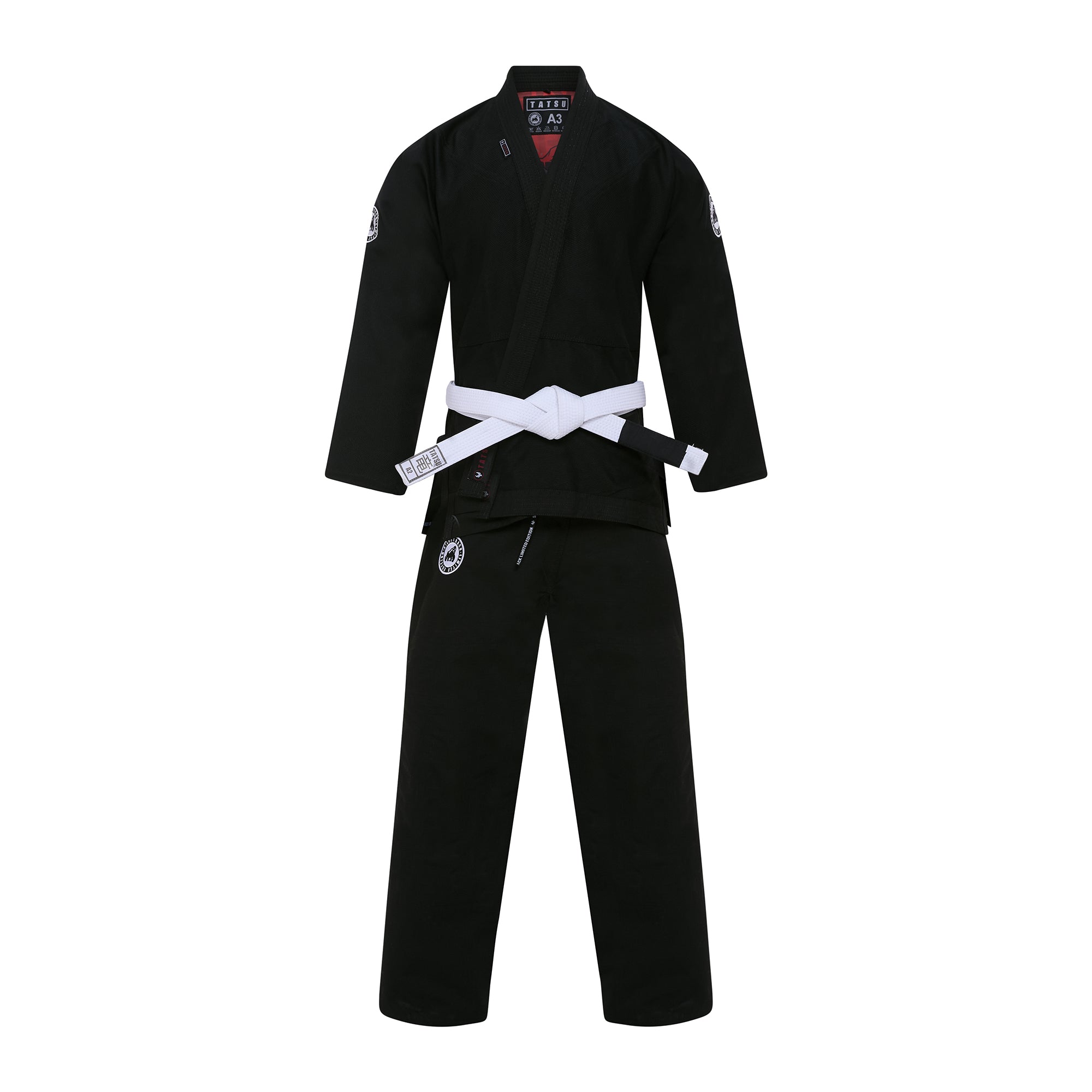 TATSU SILVERBACK BJJ GI 2.0 BLACK FRONT SIDE