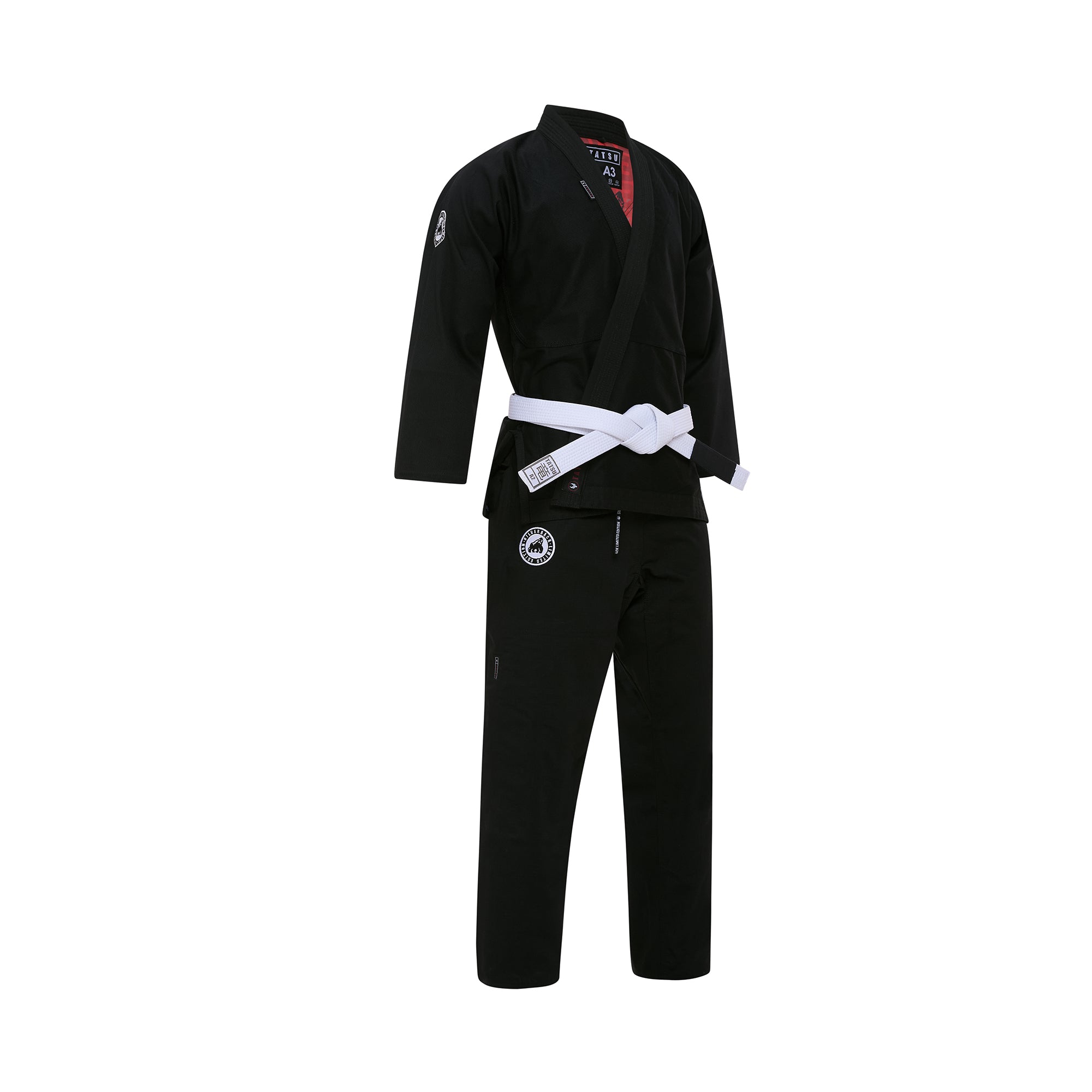 TATSU SILVERBACK BJJ GI KIDS 2.0 BLACK RIGHT SIDE