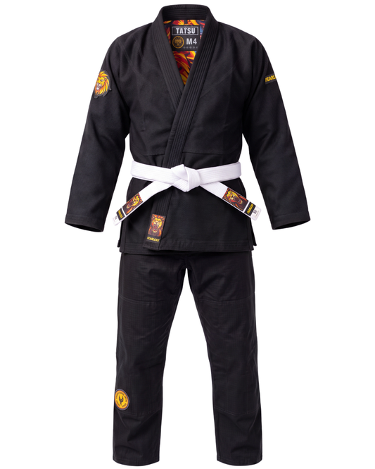 TATSU FEARLESS BJJ Gi – Black | Premium Pearl Weave - Adults & Kids