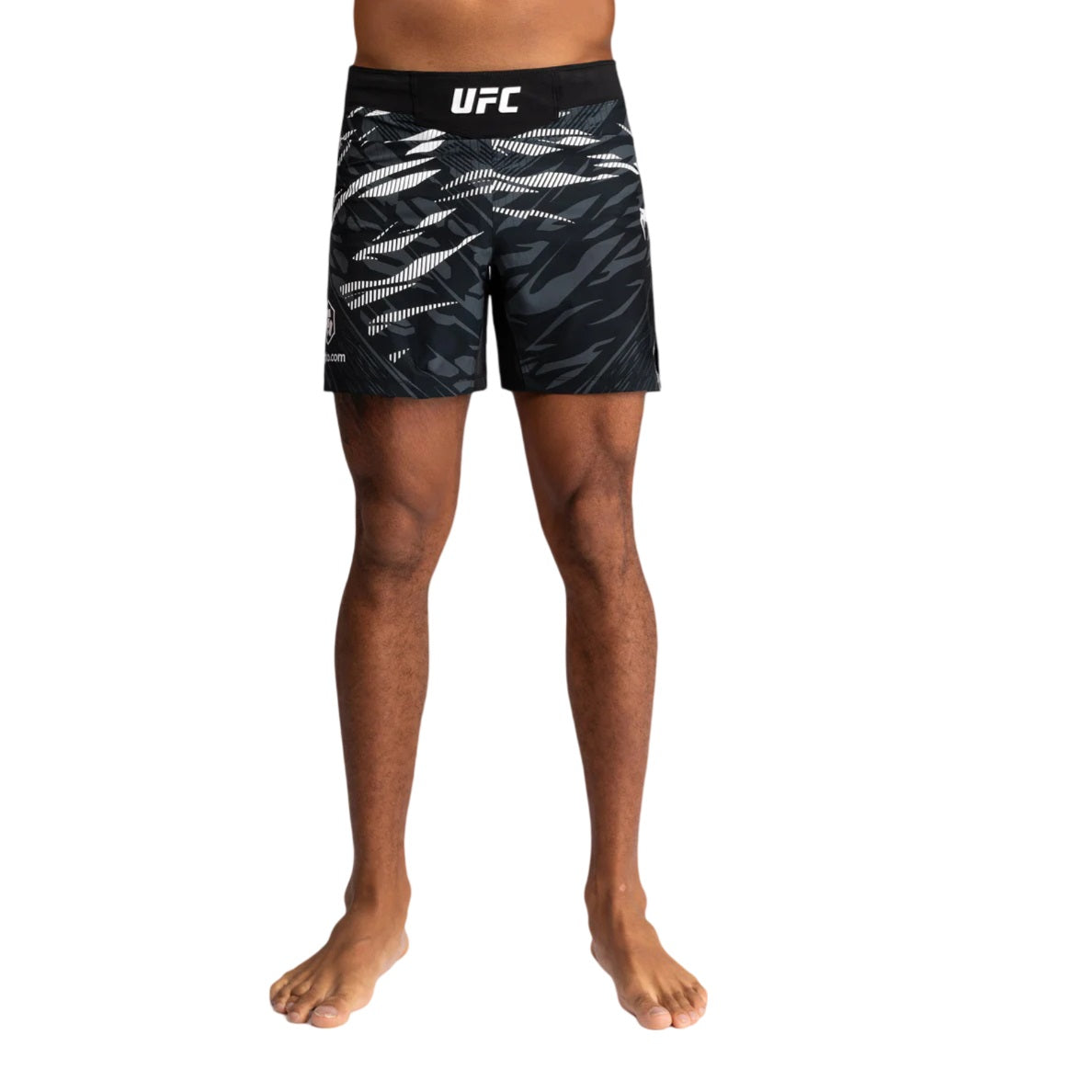 UFC FUSION BY VENUM AUTHENTIC FIGHT NIGHT FIGHTSHORTS BLACK FRONT SIDE
