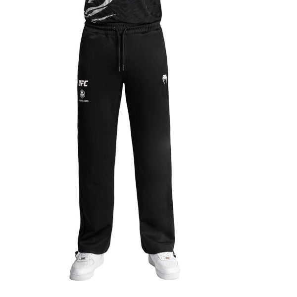UFC FUSION BY VENUM AUTHENTIC FIGHT NIGHT STRAIGHT LEG JOGGERS BLACK FRONT SIDE