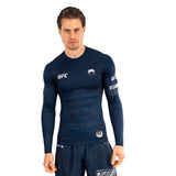 UFC FUSION BY VENUM FIRST WEEK RASHGUARDS LONG SLEEVES BLUE FRONT SIDE