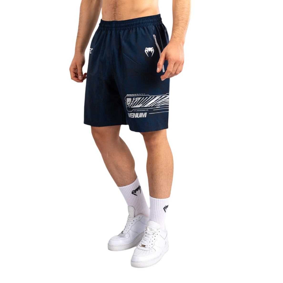 UFC FUSION BY VENUM FIRST WEEK TRAINING SHORTS BLUE LEFT SIDE