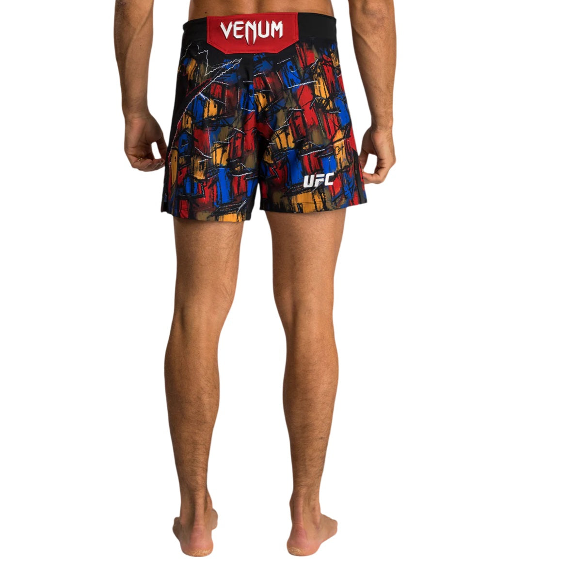 UFC UNRIVALED BY VENUM CHARLES OLIVEIRA FIGHT SHORT RED BACK SIDE